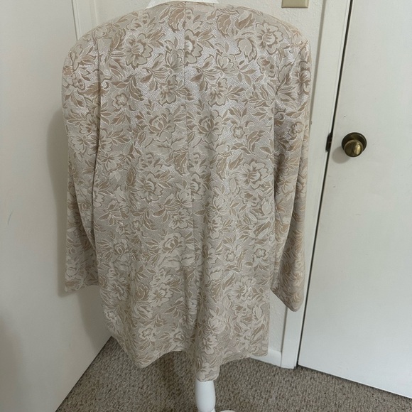 VTG 90s Bob Mackie Studio Gold Brocade Jacket sz 22W - Picture 5 of 9